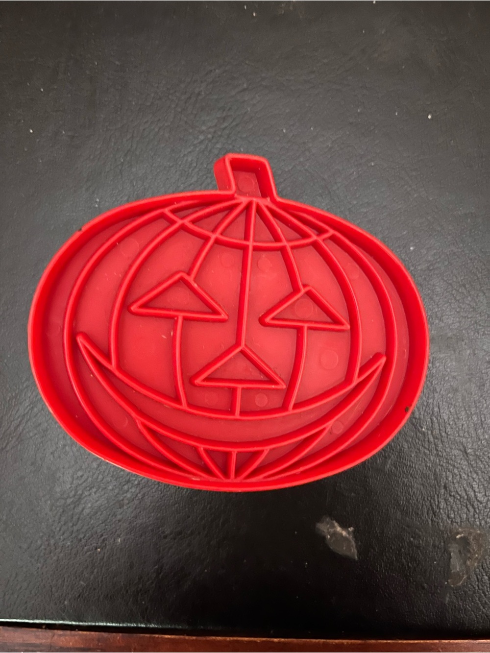 Tupperware Red Pumpkin Jack-O'-Lantern Cookie Stamp